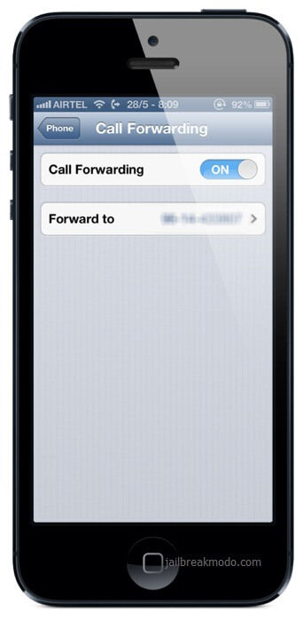 call forwarding iphone 5