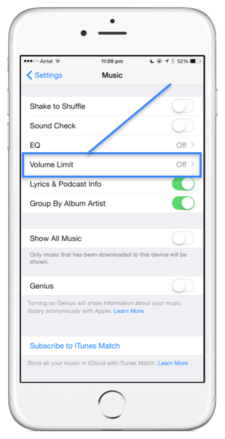How do you make the voice louder on an iPhone?